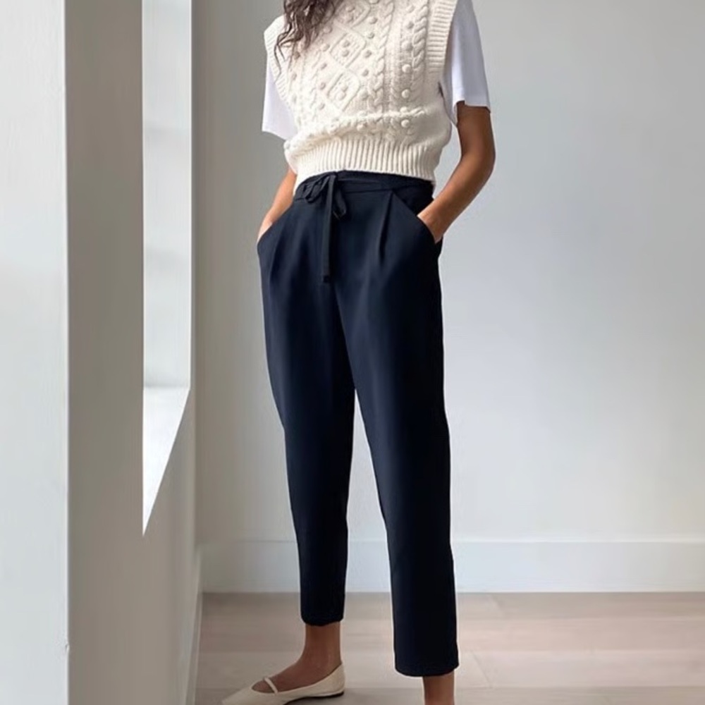 WILFRED CROP ALLANT PANT TIE FRONT SLATE BLUE US 6